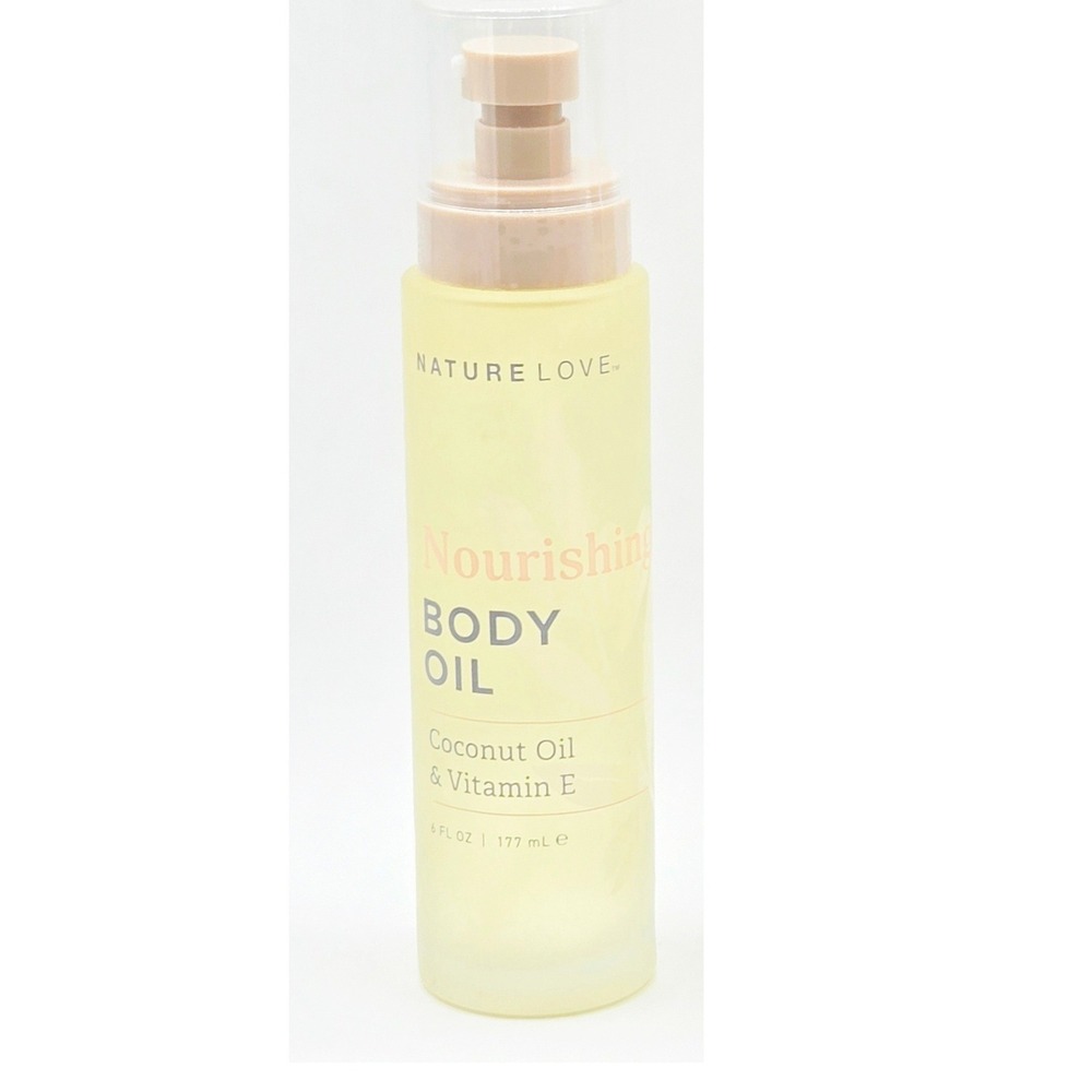 Nature Love Nourishing Body Oil 6oz Unisex Coconut Oil & Vitamin E Glow